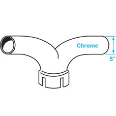 Truck Exhaust Y Junction, Chrome - 5" Diameter